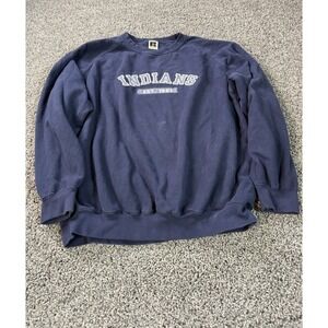 Vintage Y2K Cleveland Indians MLB Sweatshirt Men's Size Large Blue